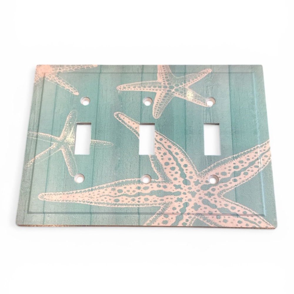 Set of 20 Turquoise Starfish Light Switch & Plug Plates